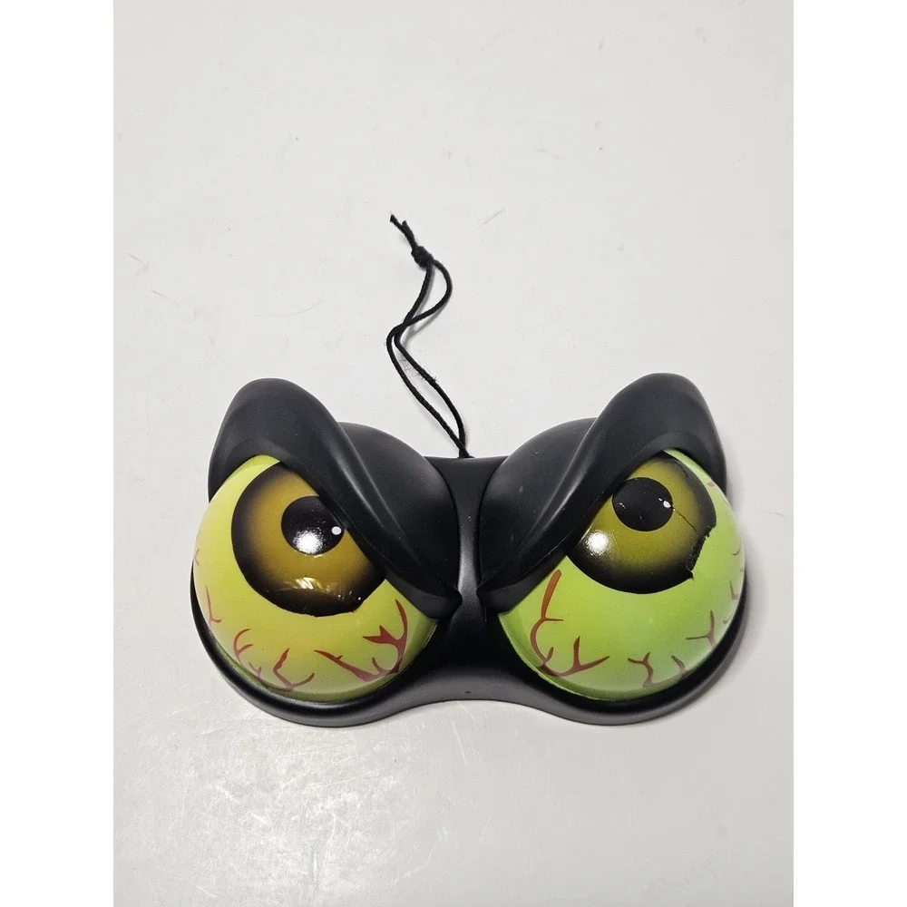 Halloween Spooky Glowing Green Peeping Eyes Light Up Tree Bush Ornament Decor